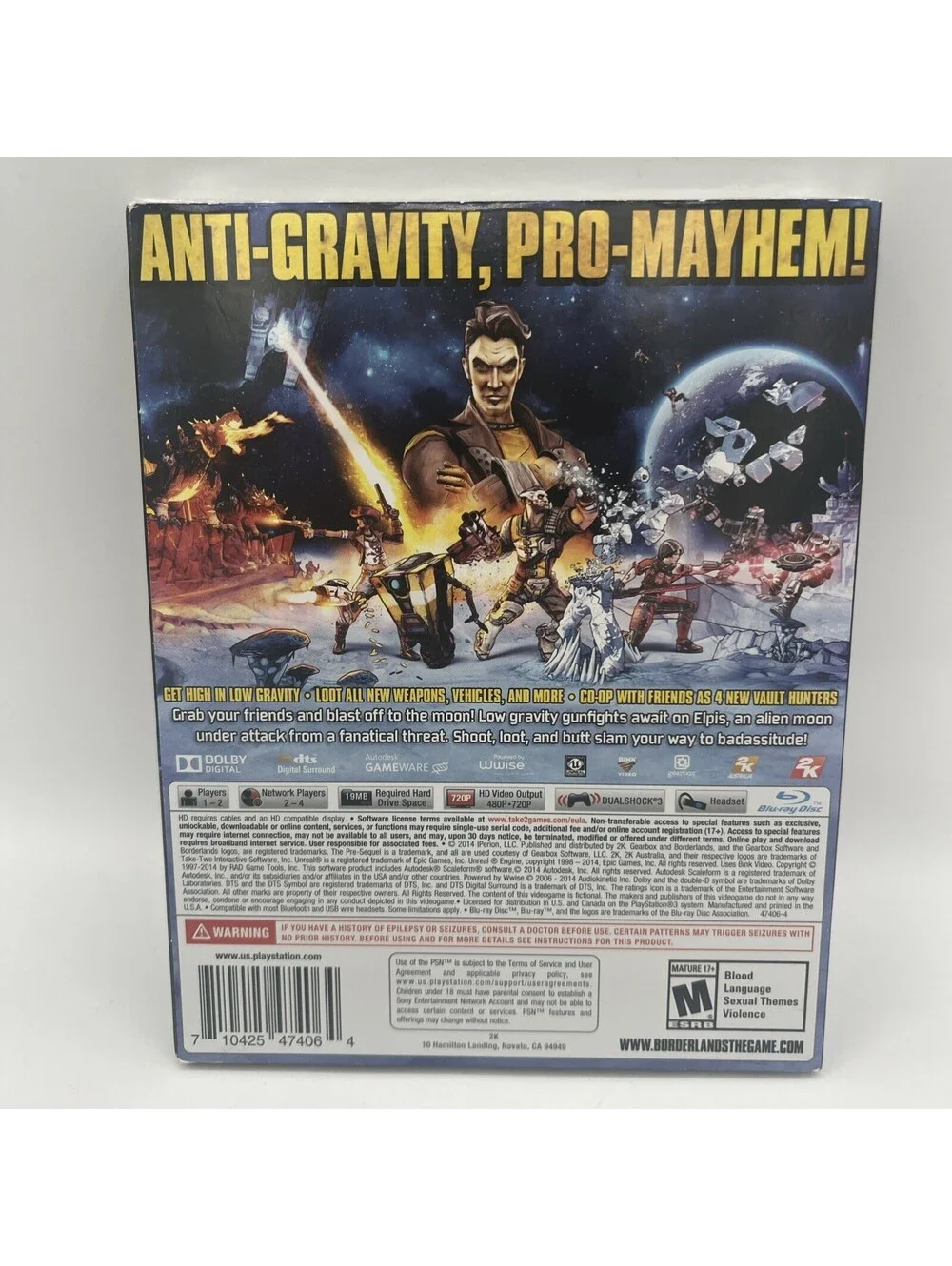 Borderlands The Pre-Sequel! PlayStation 3 PS3 - w/Slip Cover! Brand New Sealed!